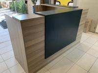 Reception desk available in melamine